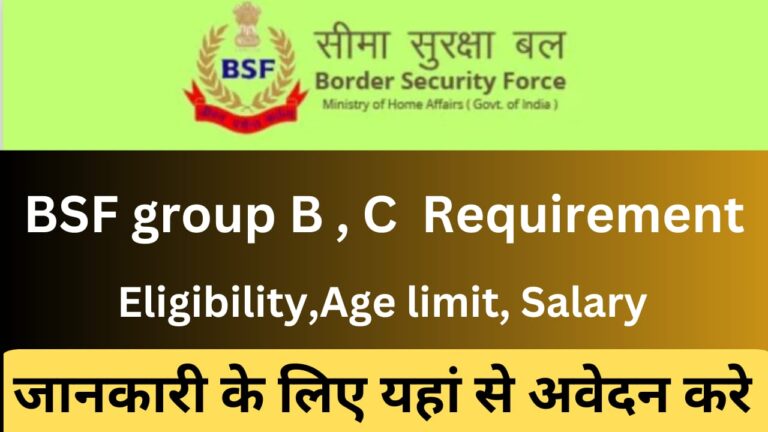 BSF Vacancy 2024 apply online: